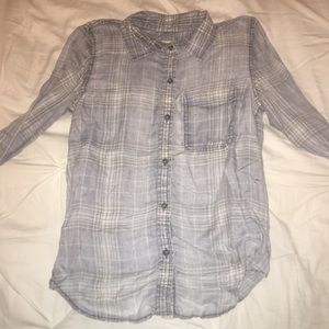 American Eagle plaid button-up